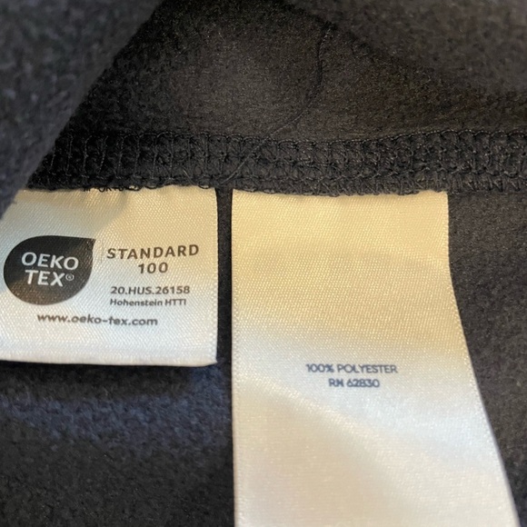 Lands’ End Men’s 3 Quarter Zip Fleece Jacket Pullover.  Navy Blue.  Size Medium - Picture 8 of 12